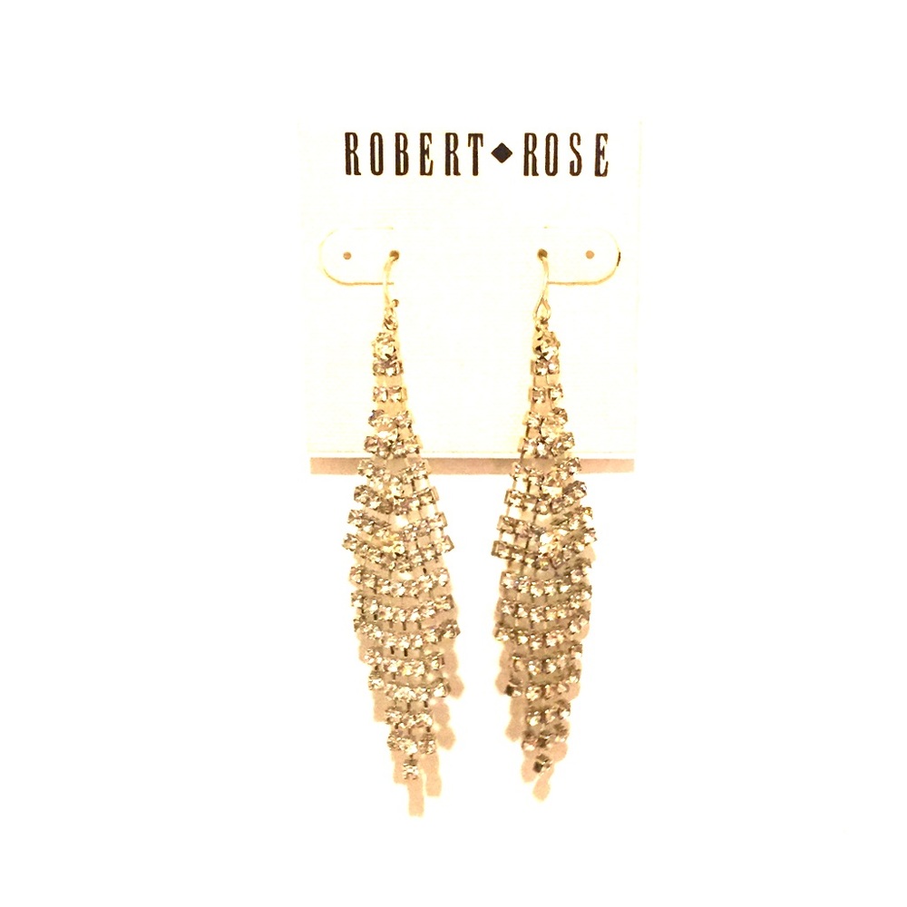 Rhinestone - Chandelier drop earrings